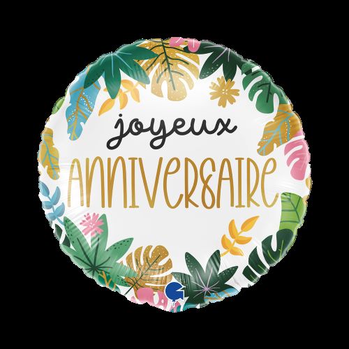 Joyeux Anniversaire Tropical 18" Vrac - Grabo FDS
