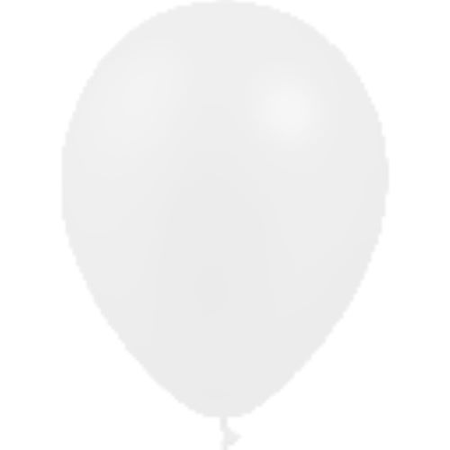 50 Ballons 11" Métal Blanc