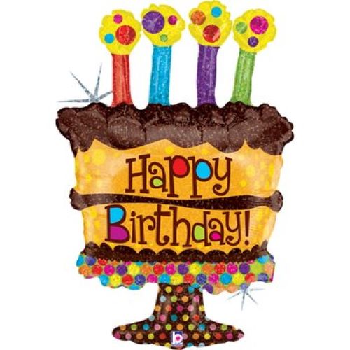 Chocolate Birthday Cake 34" Holo - Grabo - FDS