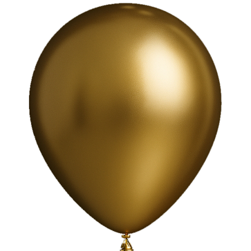 10 Ballons 30cm Miroir Or