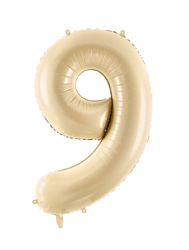 1 Alu Chiffre "9" Beige 28" ( 72cm ) 