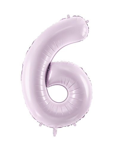 1 Alu Chiffre "6" Violet 28" ( 72cm ) 