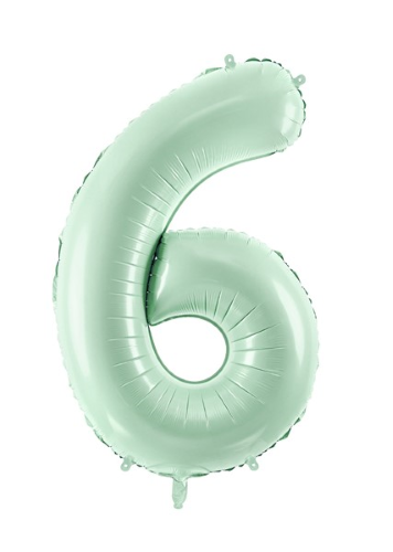 1 Alu Chiffre "6" vert 28" ( 72cm )