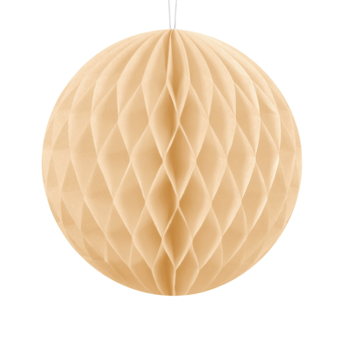 Boule Alvéolée décorative de diamètre 20cm Crème