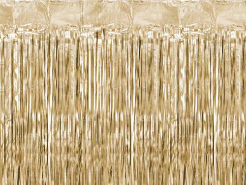 Rideau à Frange Satin Or de largeur 100cm et hauteur 200cm 