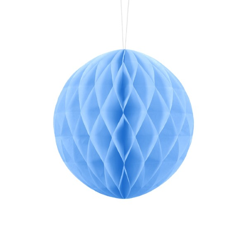 Boule Alvéolée décorative de diamètre 30cm Bleu 