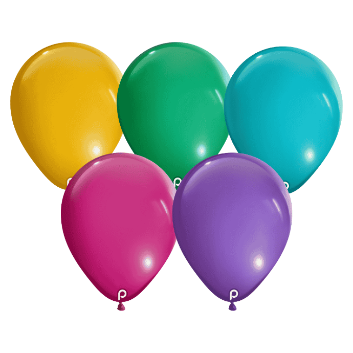 100 Ballons 5" Let's Party Assortiment - Prima