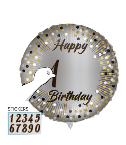 Alu à personnalisé Happy Birthday Dots de 46cm