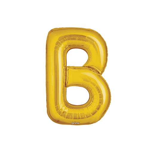 [PF-GLDB-16] Poche de 2 Alu 16" lettre 'B' Gold - Prima