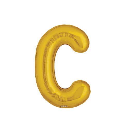 [PF-GLDC-16] Poche de 2 Alu 16" lettre 'C' Gold - Prima