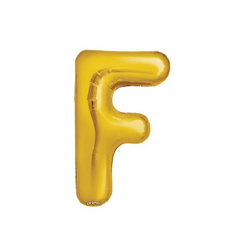[PF-GLDF-16] Poche de 2 Alu 16" lettre 'F' Gold - Prima