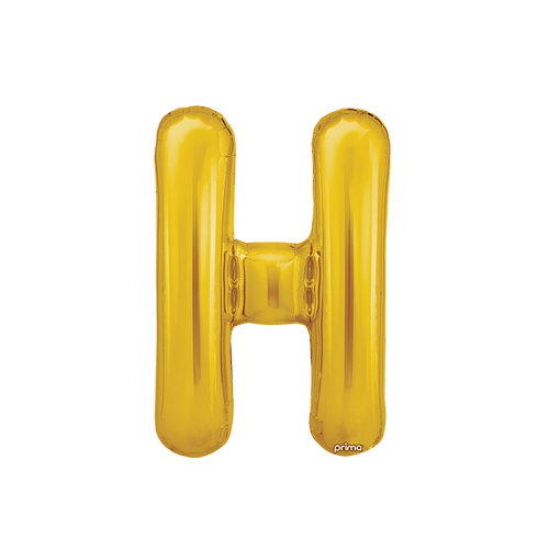 [PF-GLDH-16] Poche de 2 Alu 16" lettre 'H' Gold - Prima