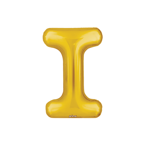 [PF-GLDI-16] Poche de 2 Alu 16" lettre 'I' Gold - Prima
