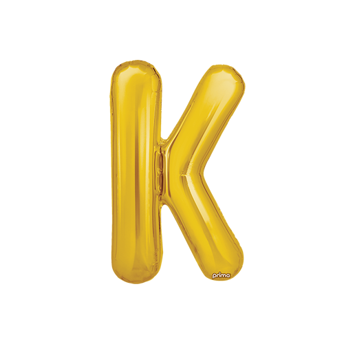 [PF-GLDK-16] Poche de 2 Alu 16" lettre K Gold - Prima