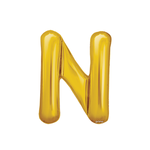 [PF-GLDN-16] Poche de 2 Alu 16" lettre N Gold - Prima
