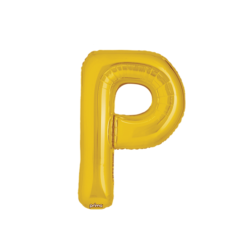 [PF-GLDP-16] Poche de 2 Alu 16" lettre P Gold - Prima