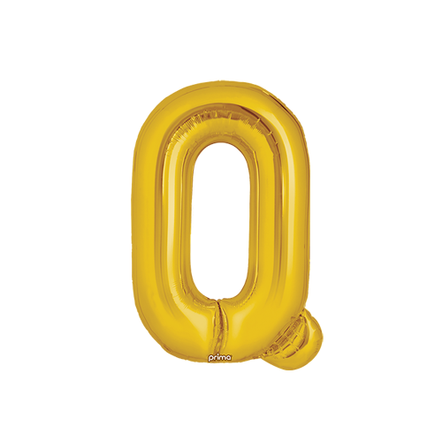 [PF-GLDQ-16] Poche de 2 Alu 16" lettre 'Q' Gold - Prima