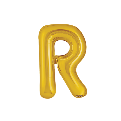 [PF-GLDR-16] Poche de 2 Alu 16" lettre 'R' Gold - Prima