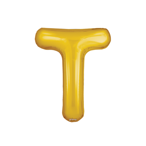 [PF-GLDT-16] Poche de 2 Alu 16" lettre 'T' Gold - Prima