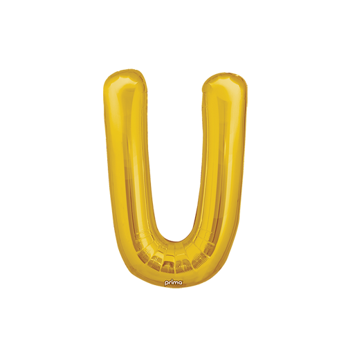 [PF-GLDU-16] Poche de 2 Alu 16" lettre U Gold - Prima
