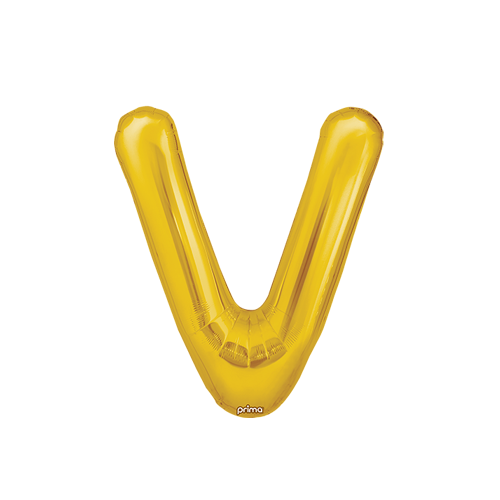 [PF-GLDV-16] Poche de 2 Alu 16" lettre 'V' Gold - Prima