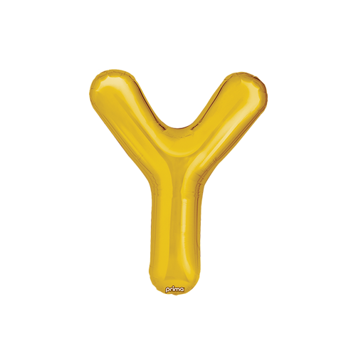 [PF-GLDY-16] Poche de 2 Alu 16" lettre 'Y' Gold - Prima