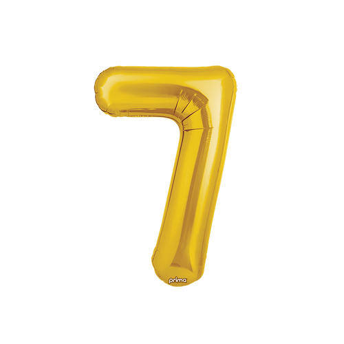 [PF-GLD7-16] Poche de 2 Alu 16" Chiffre '7' Dorée - Prima