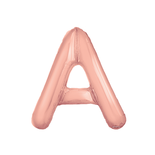 [PF-RGDA-16] Poche de 2 Alu 16" lettre 'A' Rose Gold - Prima
