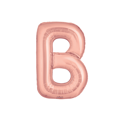 [PF-RGDB-16] Poche de 2 Alu 16" lettre B Rose Gold - Prima