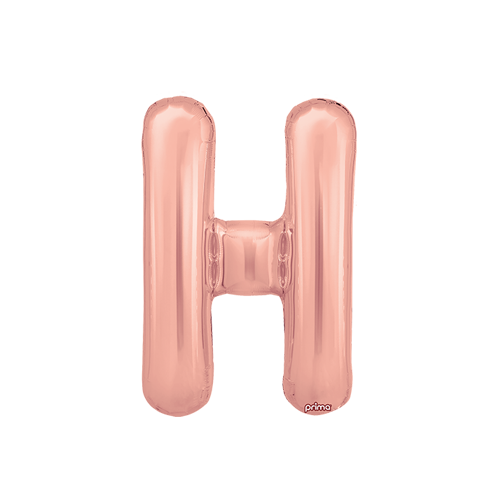 [PF-RGDH-16] Poche de 2 Alu 16" lettre 'H' Rose Gold - Prima