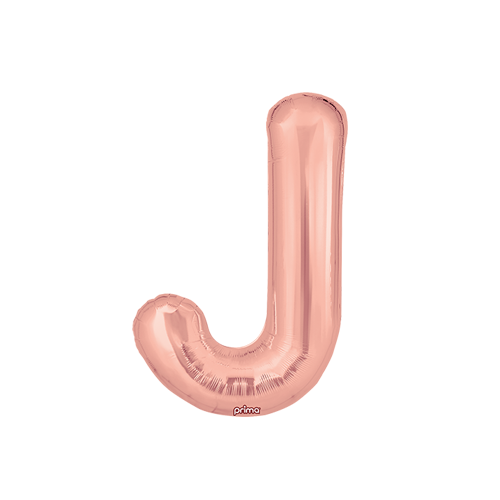 [PF-RGDJ-16] Poche de 2 Alu 16" lettre 'J' Rose Gold - Prima