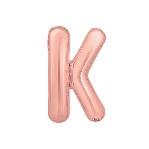 [PF-RGDK-16] Poche de 2 Alu 16" lettre 'K' Rose Gold - Prima