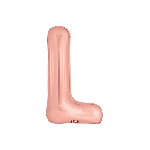 [PF-RGDL-16] Poche de 2 Alu 16" lettre 'L' Rose Gold - Prima