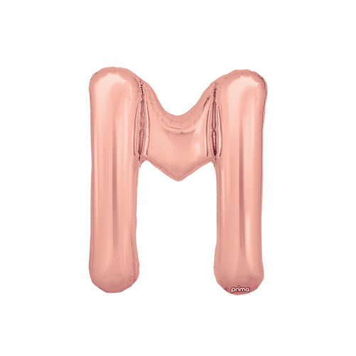 [PF-RGDM-16] Poche de 2 Alu 16" lettre M Rose Gold - Prima