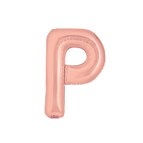 [PF-RGDP-16] Poche de 2 Alu 16" lettre P Rose Gold - Prima