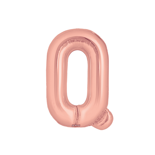 [PF-RGDQ-16] Poche de 2 Alu 16" lettre 'Q' Rose Gold - Prima