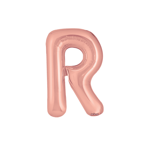 [PF-RGDR-16] Poche de 2 Alu 16" lettre R Rose Gold - Prima
