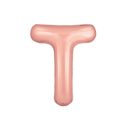 [PF-RGDT-16] Poche de 2 Alu 16" lettre 'T' Rose Gold - Prima