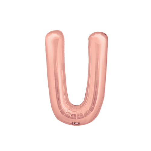[PF-RGDU-16] Poche de 2 Alu 16" lettre 'U' Rose Gold - Prima