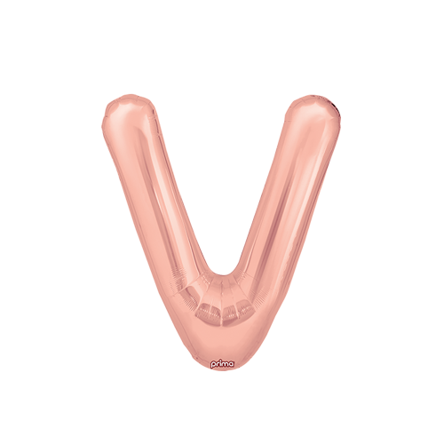 [PF-RGDV-16] Poche de 2 Alu 16" lettre 'V' Rose Gold - Prima