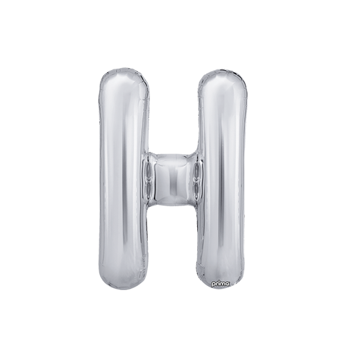 [PF-SLVH-16] Poche de 2 Alu 16" lettre H Silver - Prima