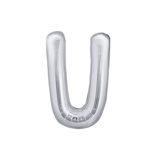 [PF-SLVU-16] Poche de 2 Alu 16" lettre U Silver - Prima