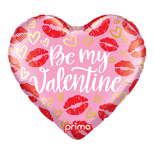 [PF-0073-18] 18" Heart Be My Valentine Kisses - Prima