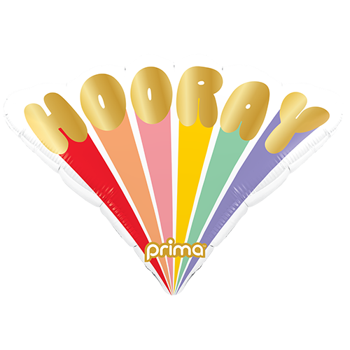 [PF-0147-20] 20" Hooray Colorful Burst Shape - Prima