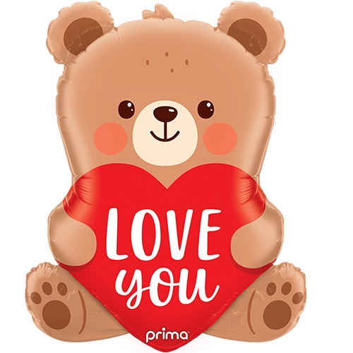 [PF-0093-27] 27" Love You Bear Shape - Prima