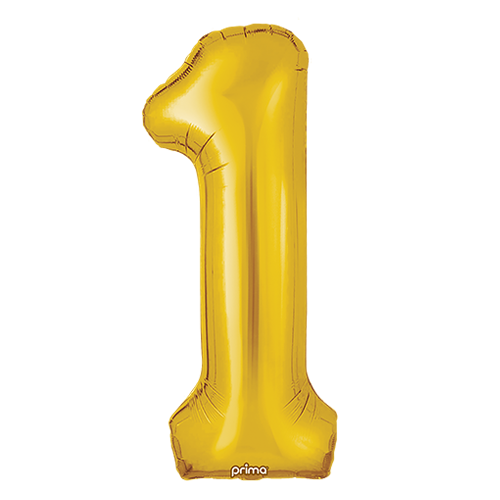 [PF-GLD1-34] 1 alu 34" Chiffre '1' Dorée - Prima