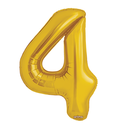 [PF-GLD4-34] 1 alu 34" Chiffre '4' Dorée - Prima