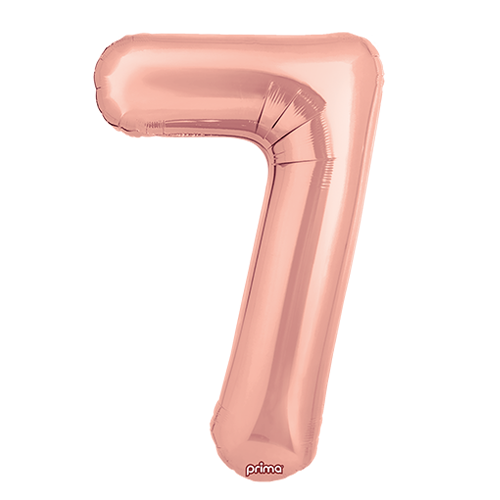 [PF-RGD7-34] 1 alu 34" Chiffre '7' Rose Dorée - Prima