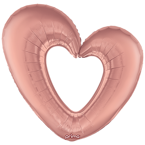 [PF-RGOH-40] 1 Alu 40" Open Heart Rose Gold - Prima
