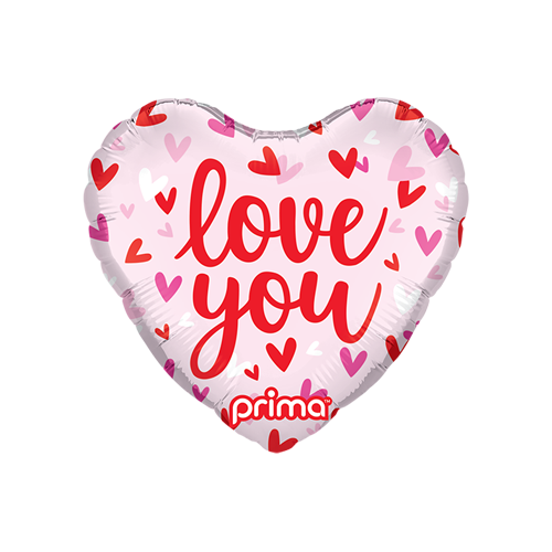[PF-0084-9] 9" Coeur Love You Confetti Hearts - Prima